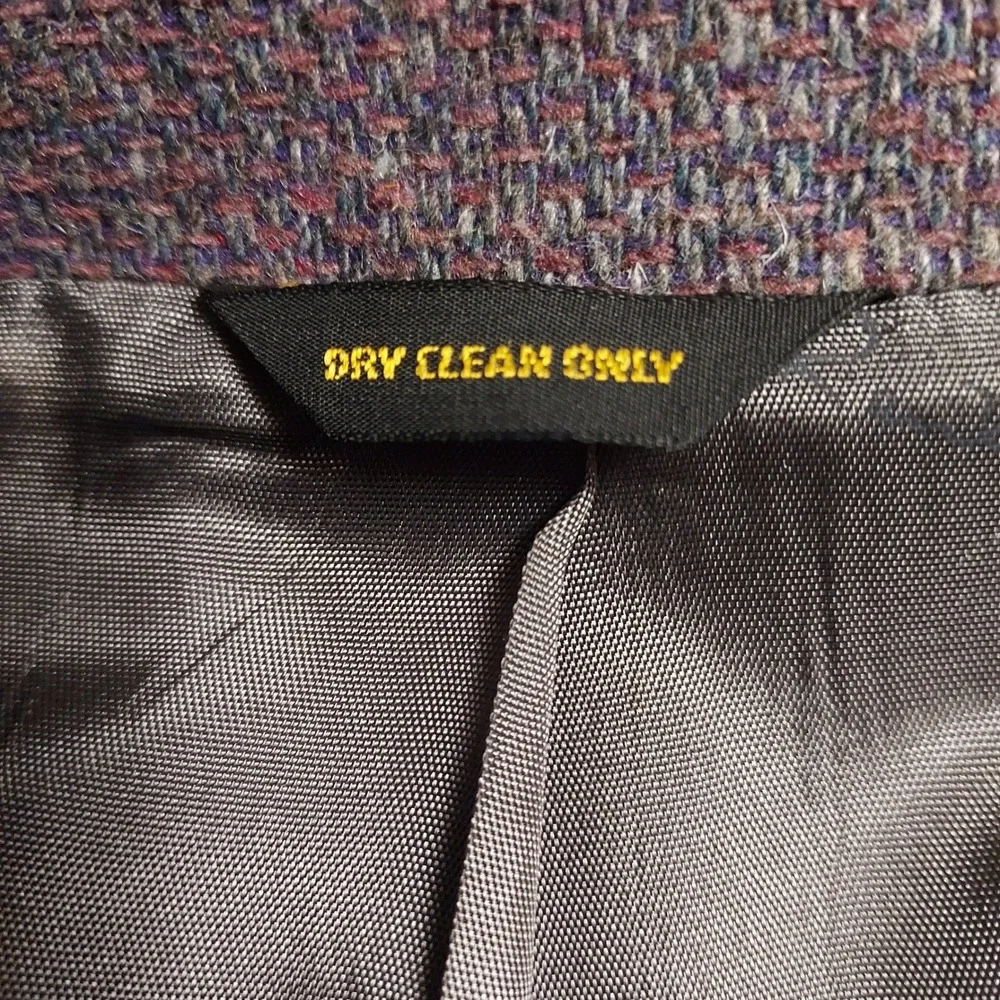 Oscar de la Renta Rayna Wool‎ Tweed Suit Jacket Blazer Pencil Skirt Set Gray 7/8